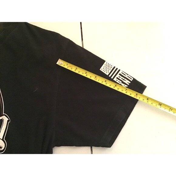 BROTHERS & ARMS- MENS BLACK COTTON GRAPHIC CREW NECK SHORT SLEEVE T-SHIRT SIZE L - Picture 4 of 7